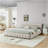 King Size Upholstered Bed ,Comfortable Upholstered Bed Frame, Chenille Fabric, With Headboard And  Bed Frame. With Drawer For Storage.-Beige-850164541-850164535