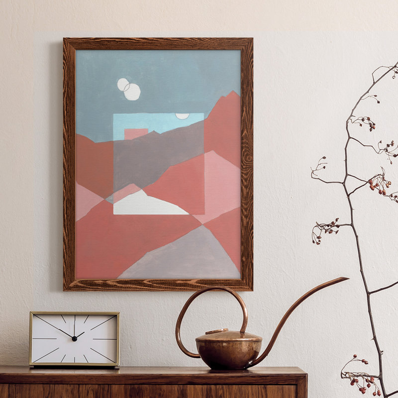 Toile encadrée de qualité supérieure Desert Dreamscape II - prête à être accrochée, Cadre en érable