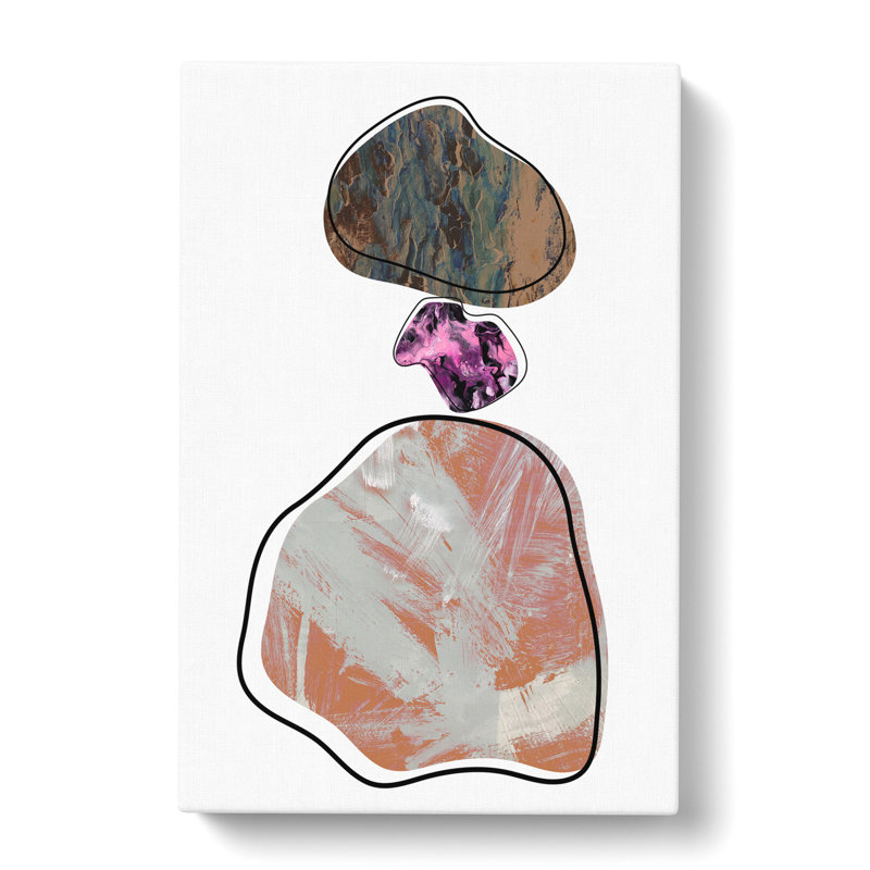 Trio Of Rocks - Wrapped Canvas, 50cm H x 35cm W x 3cm D