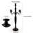 4pcs Black 5 Arm Candelabra Candle Holder For Wedding Table Centerpieces, Halloween Christmas Decorative Candelabra Candlestick (28 Inch Tall)