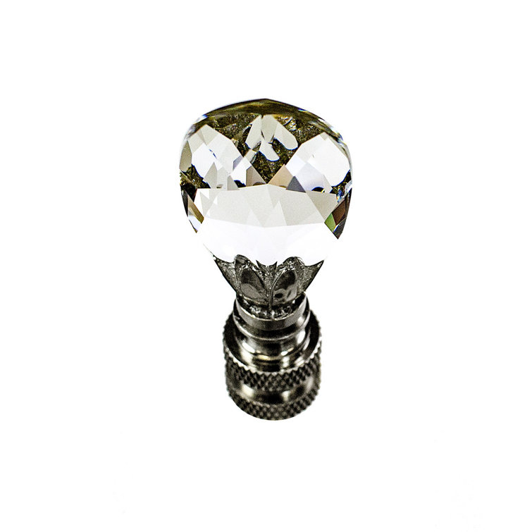 Stephanov Crystal Small Teardrop Lamp Finial
