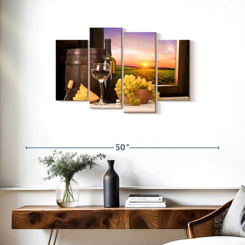Wine Glass Sunset, H 22 po x l 36 po