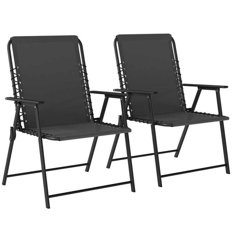 Folding Chair, 2, Black