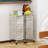 Rolling Storage Cart with Chrome Plated Metal Frame & Lockable Universal Wheels Clear-1805911293