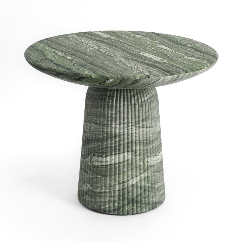 Foundry Select Faux Travertine Bistro Table Tithi Concrete Patio Table For Indoor And Outdoor Use