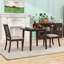 Dining Table Set with 2 Upholstered Chairs-1917338289