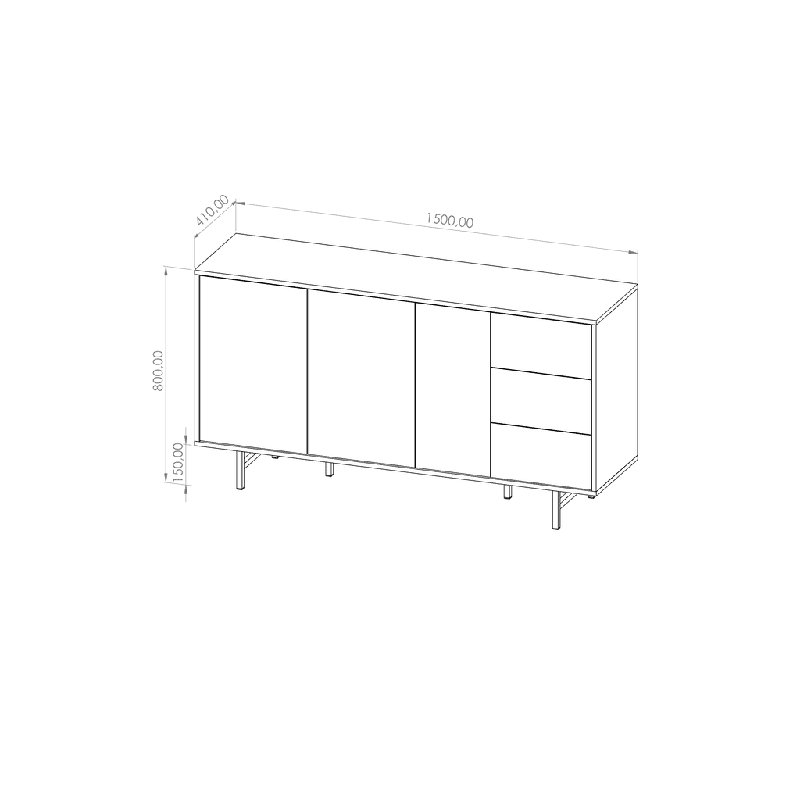 Nectara 150cm Sideboard