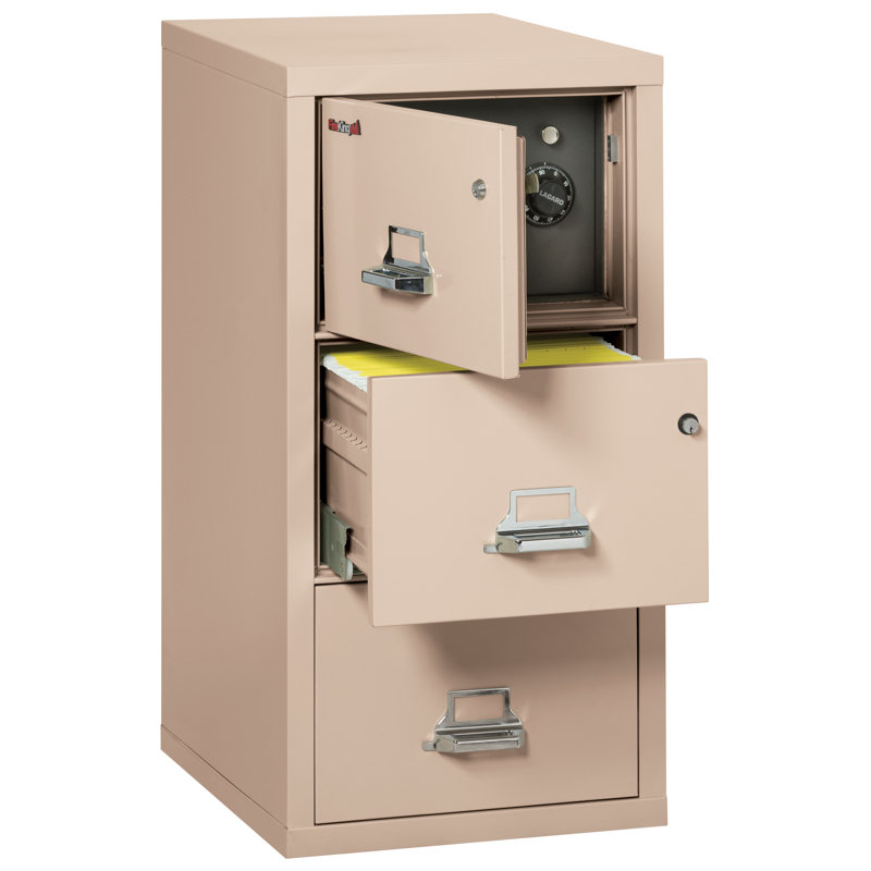 Legal 3 - Drawer File Cabinet, Champagne, Parchment