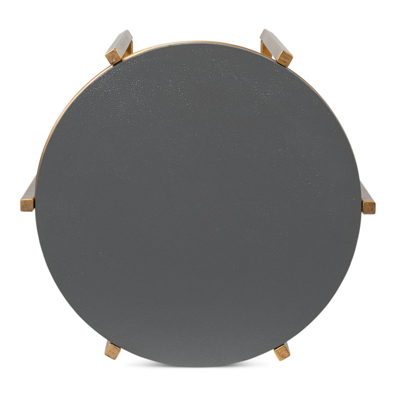 Shagreen End Table, Dark Gray