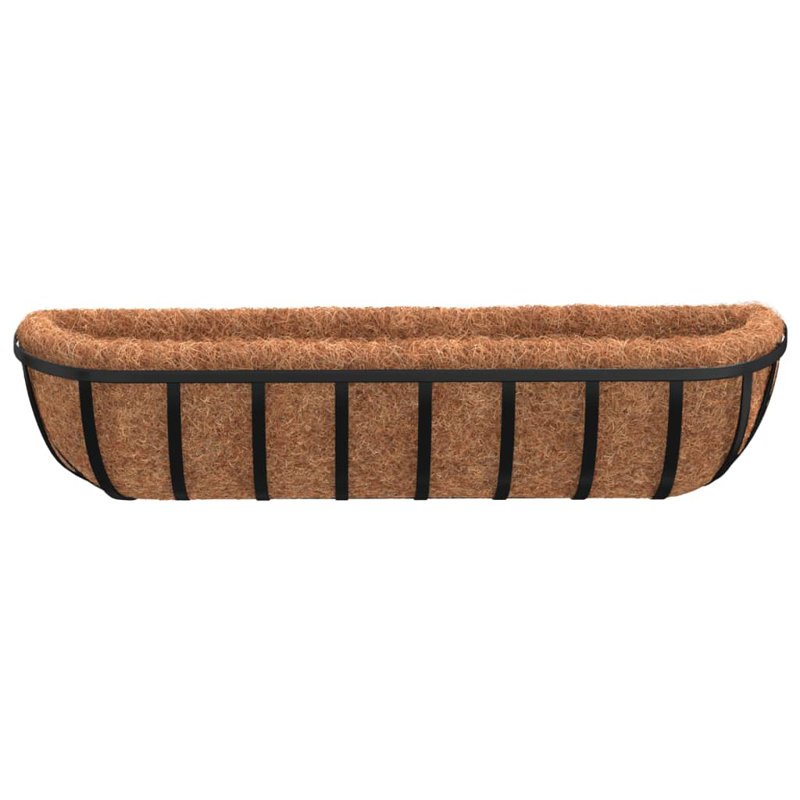 Brandel Metal Railing Planter, 23cm H x 91cm W x 20cm D