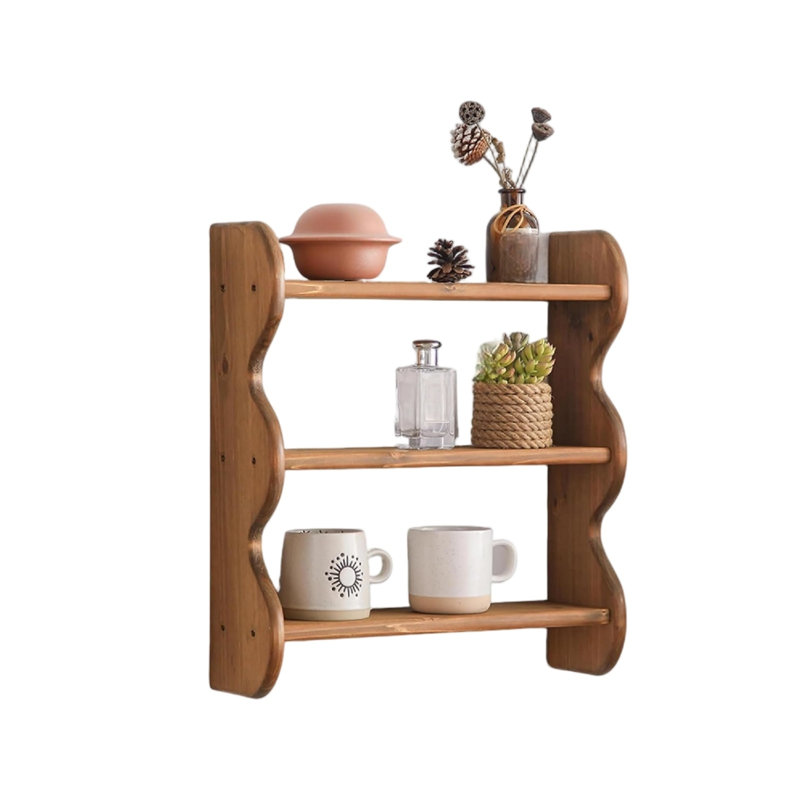 Solid Wood Tiered Shelf
