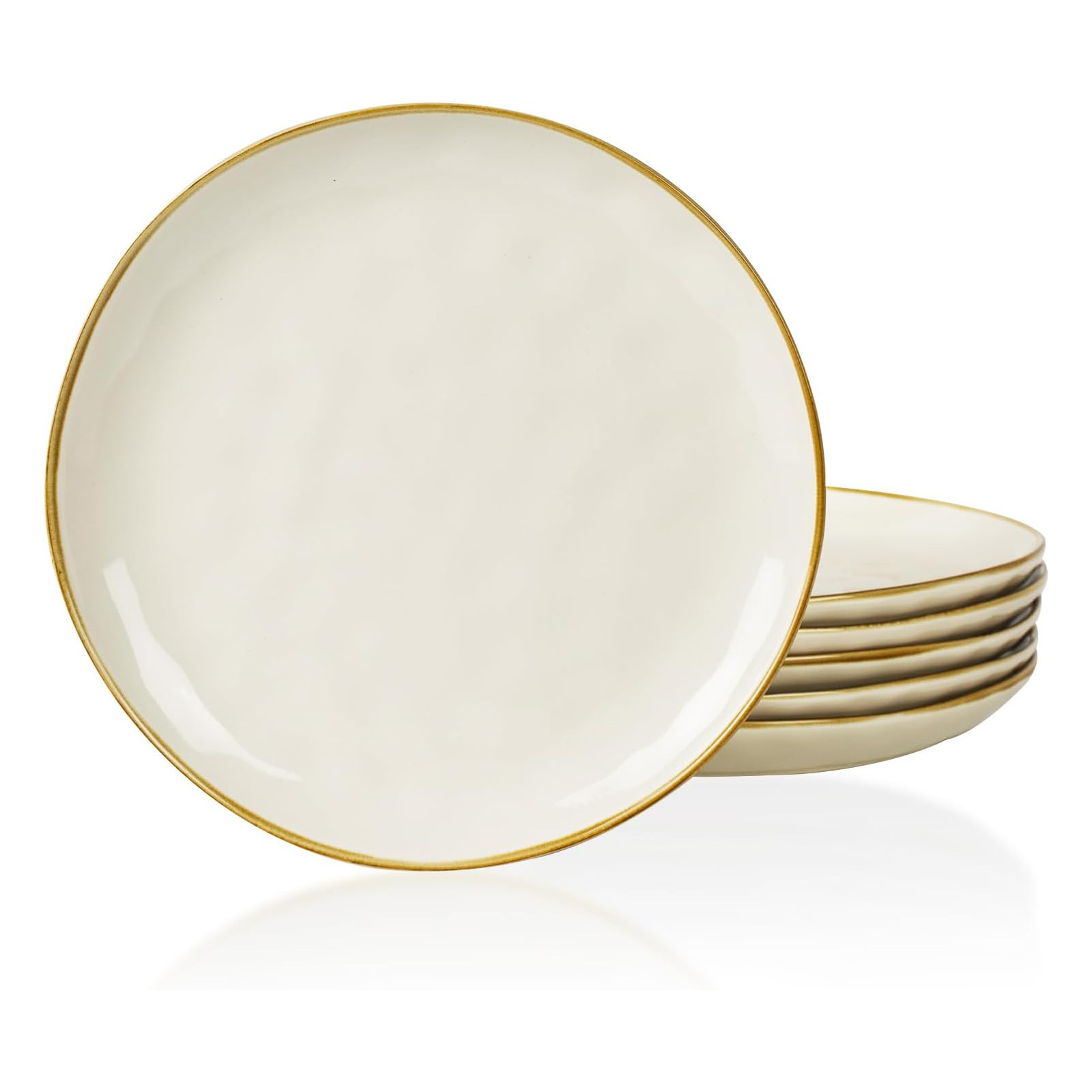 Leny 10.25'' Stoneware Dinner Plate, Vanilla White