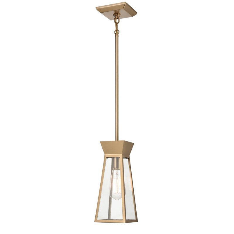 Luminaire suspendu 1 lumière Lucian, Laiton brossé