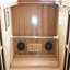 Sauna d'intérieur en cèdre rouge infrarouge pour une personne-119416906