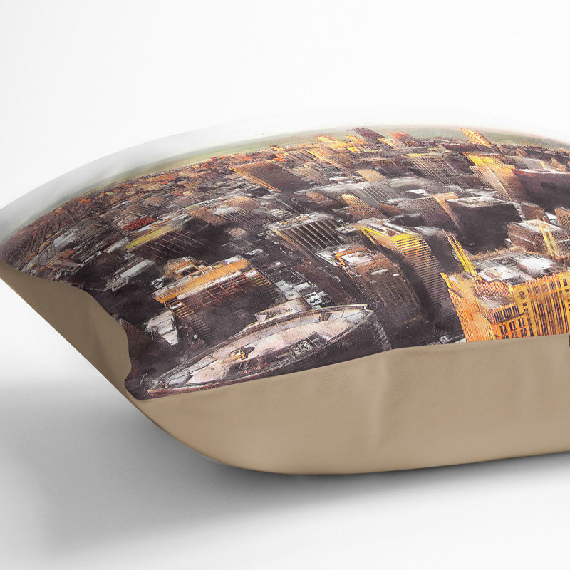 Square Throw Cushion, Stone, 40cm H x 40cm W x 15cm D