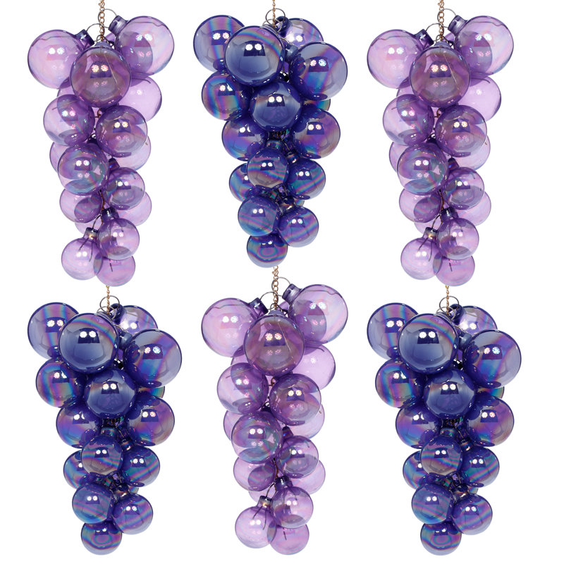 Pearl Grape Cluster Ornament, 9 Inches