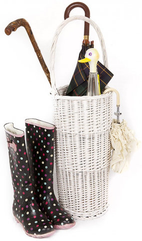 Willow Freestanding Umbrella Stand, White