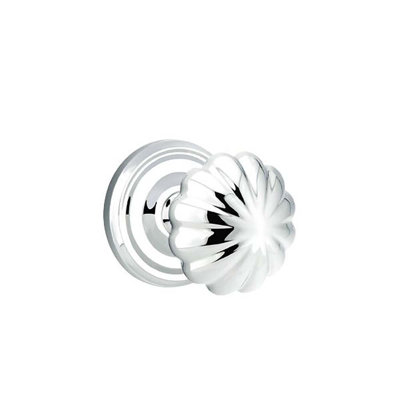 Ensemble de boutons de passage Emtek avec bouton rosette et melon régulier