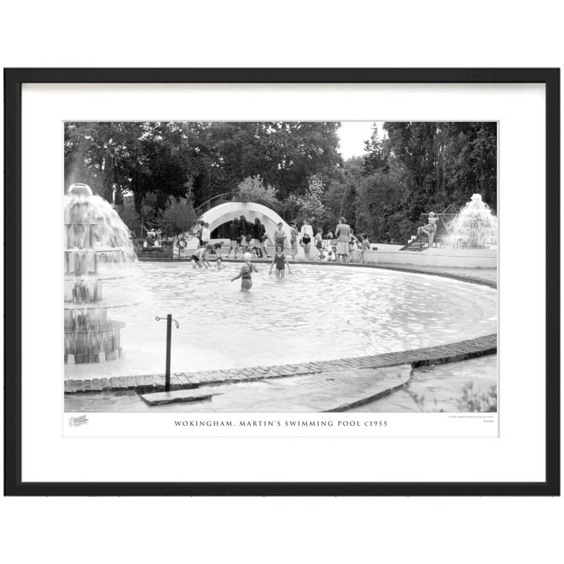 Wokingham, Martin's Swimming Pool C1955 by Francis Frith - Single Picture Frame Print, 28cm H x 36cm W x 2.3cm D