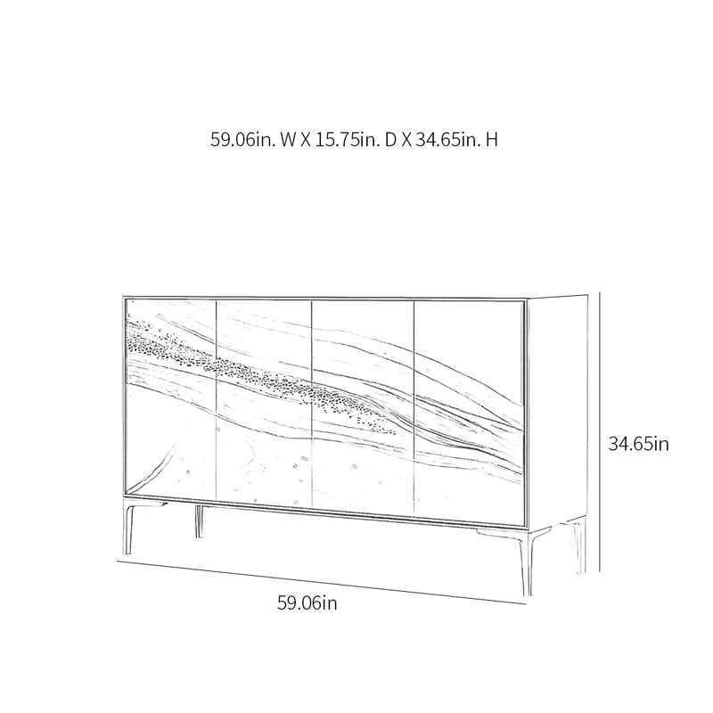 Buffet de luxe moderne et minimaliste