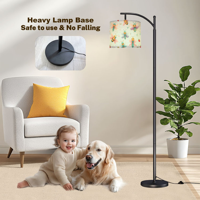 Arc Floor Lamp Dragonfly 3d character file seamless for decorating all fashion Floor Lamps with Remote LED Lights Adjustable Lamp Shades Tall Standing Lamps for Reading Office Living Room