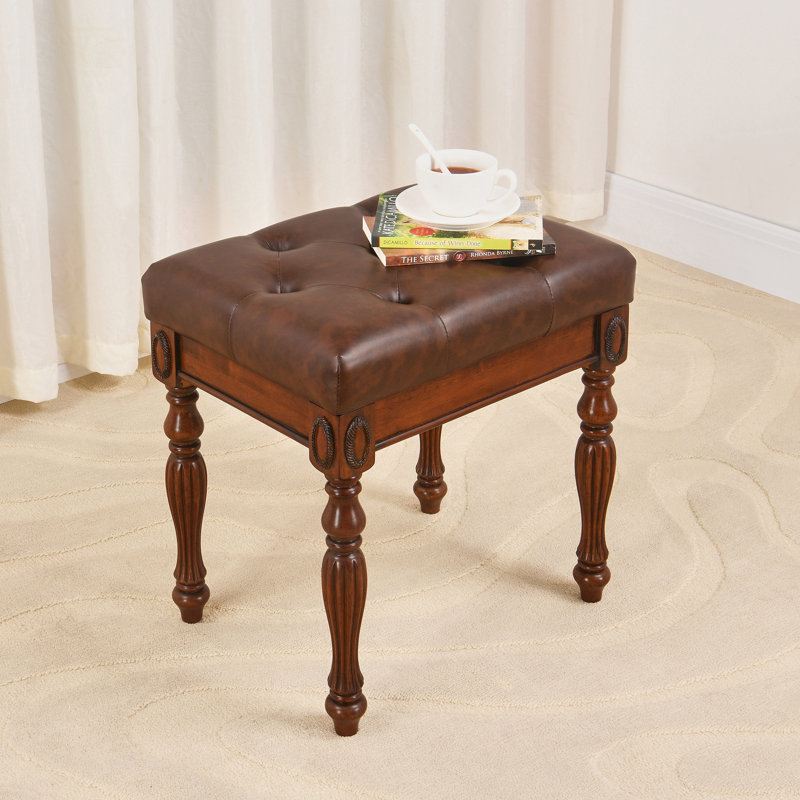 Solid + Manufactured Wood Accent Stool