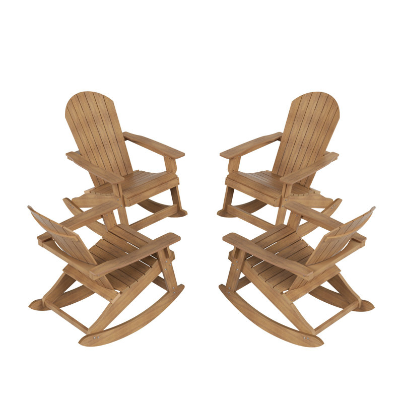 Arrlo Outdoor Adirondack HIPS Rocking Chair, Teak