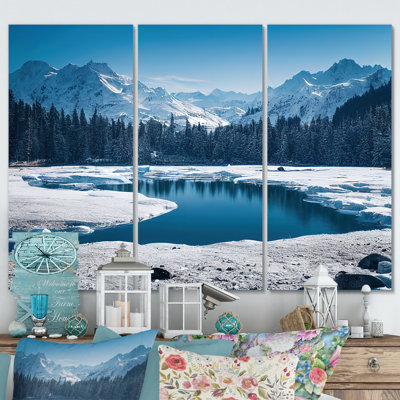 «Icy Alaskan Wilderness IV», reproduction sur toile 3 pièces