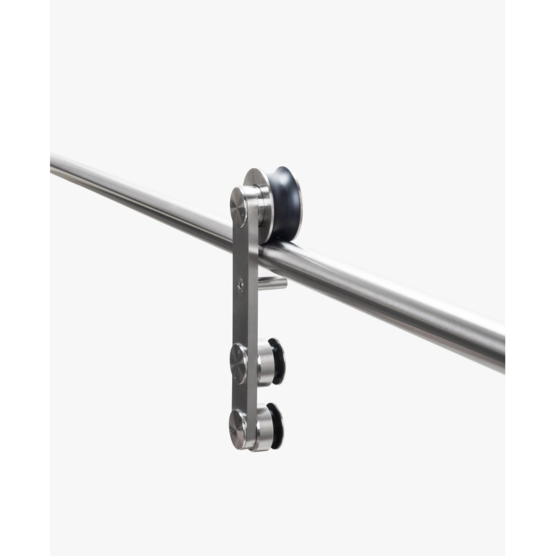 Stainless Steel Sliding Double Barn Door Hardware Kit