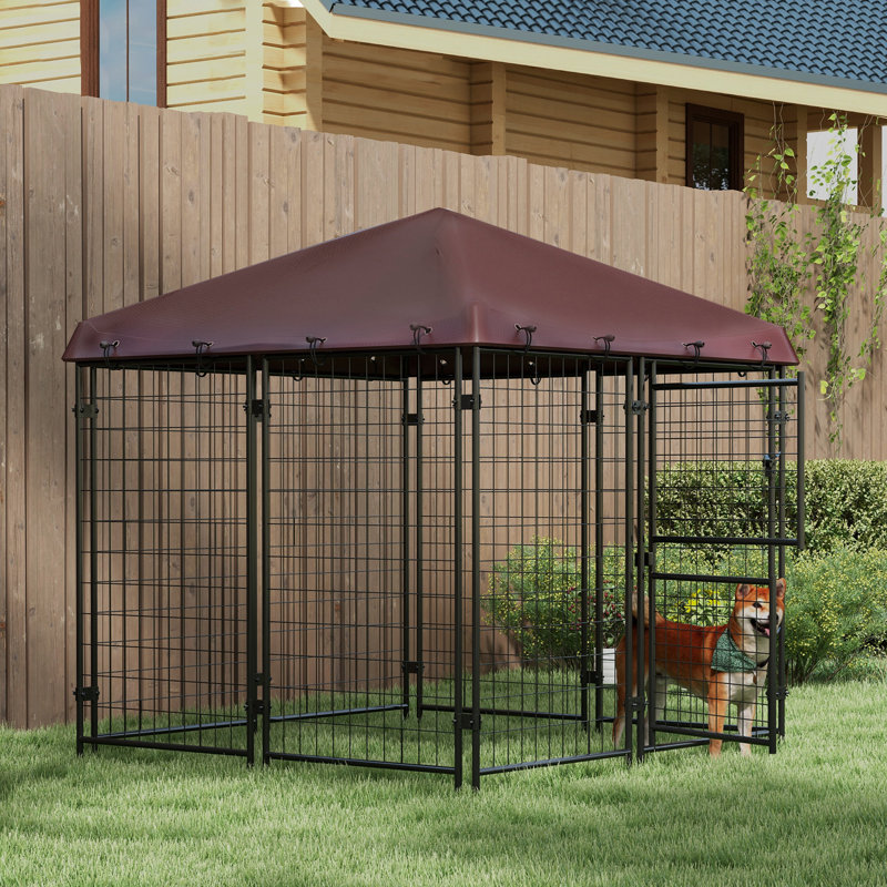 60'' H Galvanised Steel Yard Kennel With Door
