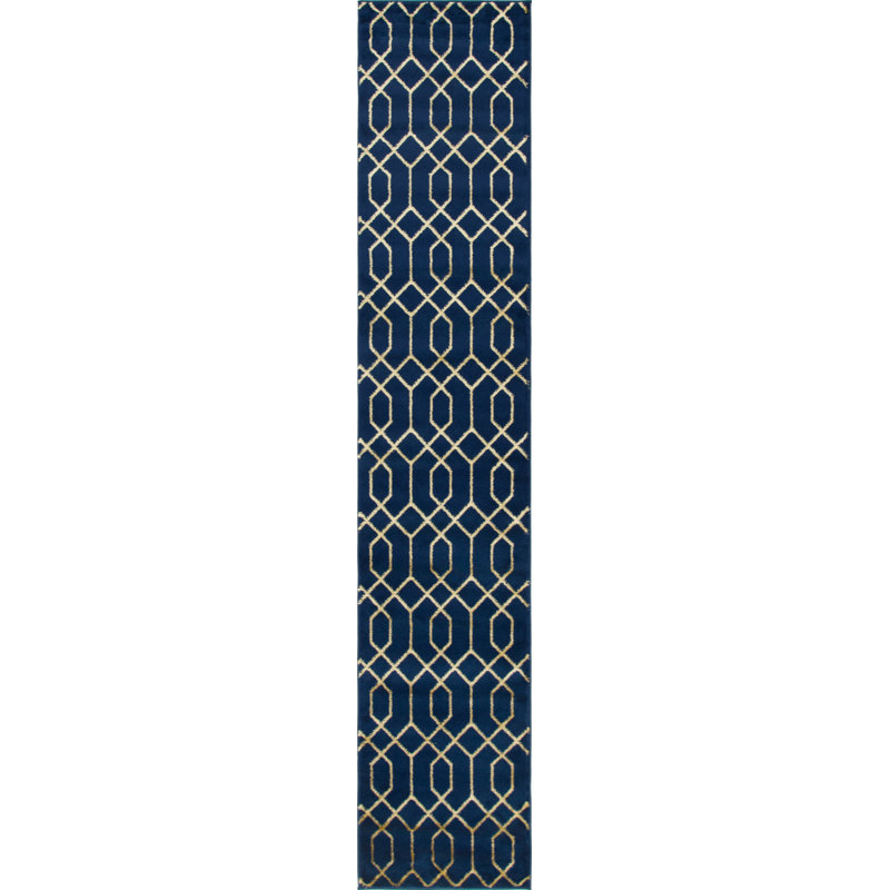 Geometric Area Rug, Runner 61 x 305cm