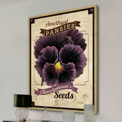 Flower Packet Pansy - Wrapped Canvas Print