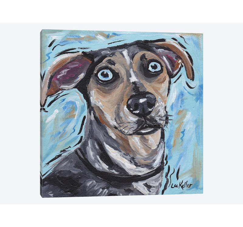 « catahoula » par hippie hound studios, reproduction d’art sur toile tendue, H 12 po x l 12 po x P 1,5 po, Toile tendue