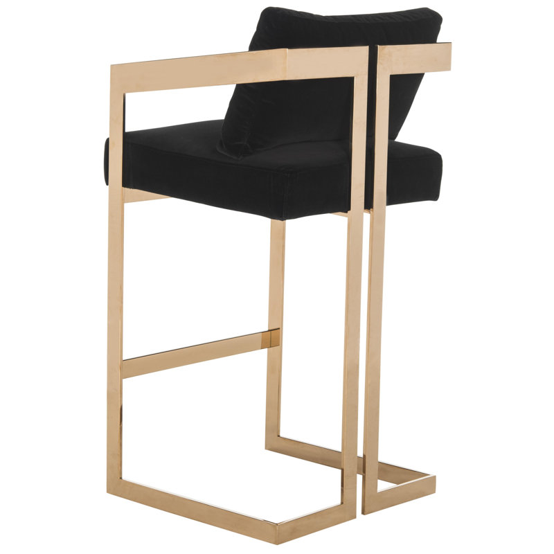 Upholstered Stool, Black