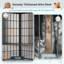 Cage pour chien pliable de style meuble, chenil d'intérieur robuste à monter soi-même avec crochets de suspension, table d'appoint en bois pour cage pour chien de petite et moyenne taille, brun rustique avec finition noire
