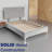 15" Premium Velvet Material Box Spring/Bed Frame With Headboard, Durable & Stylish Silver Metal Legs-992275092-992275085