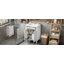 Meuble-lavabo de salle de bain avec tiroir basculant et portes à fermeture douce, armoire de rangement de salle de bain avec lavabo-802687975