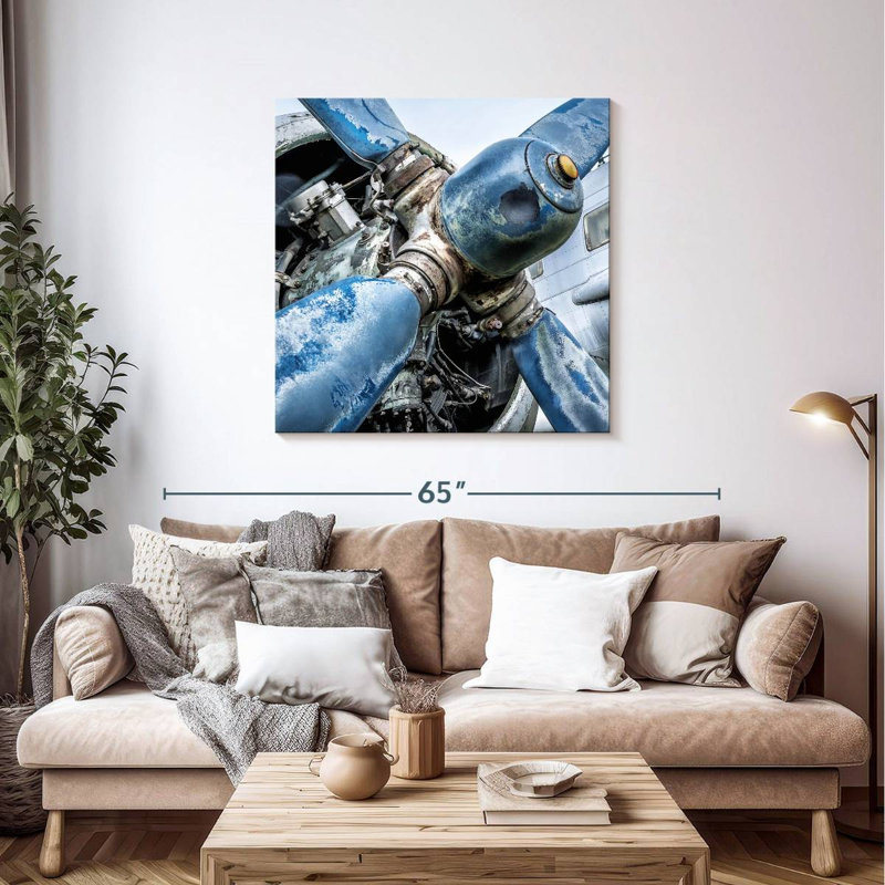 Blue Old Propeller, 39" H x 39" W