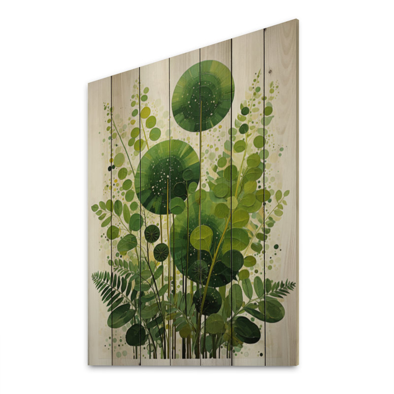 Ferns Plant Timeless Elegance II sur impression sur bois, H 20 po x l 10 po x P 0,78 po