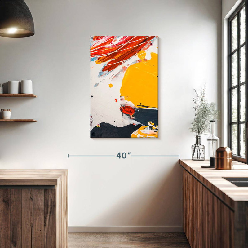 Avery, expression abstraite d'éclaboussures, H 36 po x l 24 po