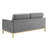 Loft Gold Stainless Steel Leg Performance Velvet Loveseat by Modway-276712401