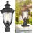 Outdoor Post Lights, Modern Exterior Lamp Posts Light Fixtures, Waterproof and Anti-Rust Aluminum Outside Pole Latern