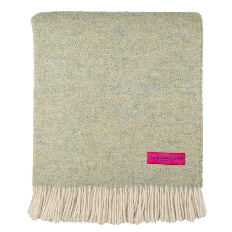 Jeté tissé en laine d'agneau Shetland, Prairie