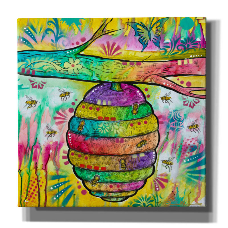 'Beehive' by Dean Russo Canvas Wall Art, 37" H x 37" W x 1.5" D