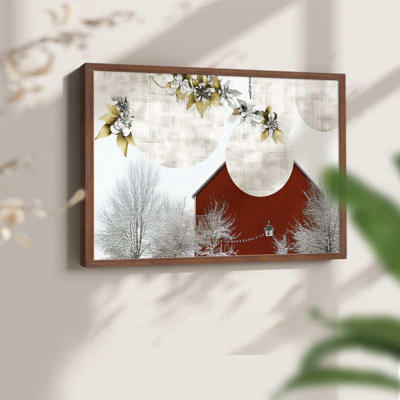 Chirstmas Art-DCV III - Reproduction encadrée - Restickable, Noyer, H 16 po x l 20 po