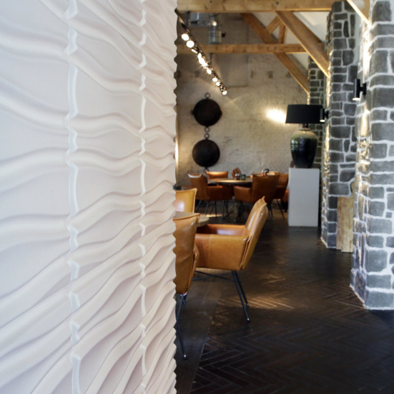 Panneau mural en fibres naturelles de L 19,68 po x L 19,68 po Cotati en blanc cassé
