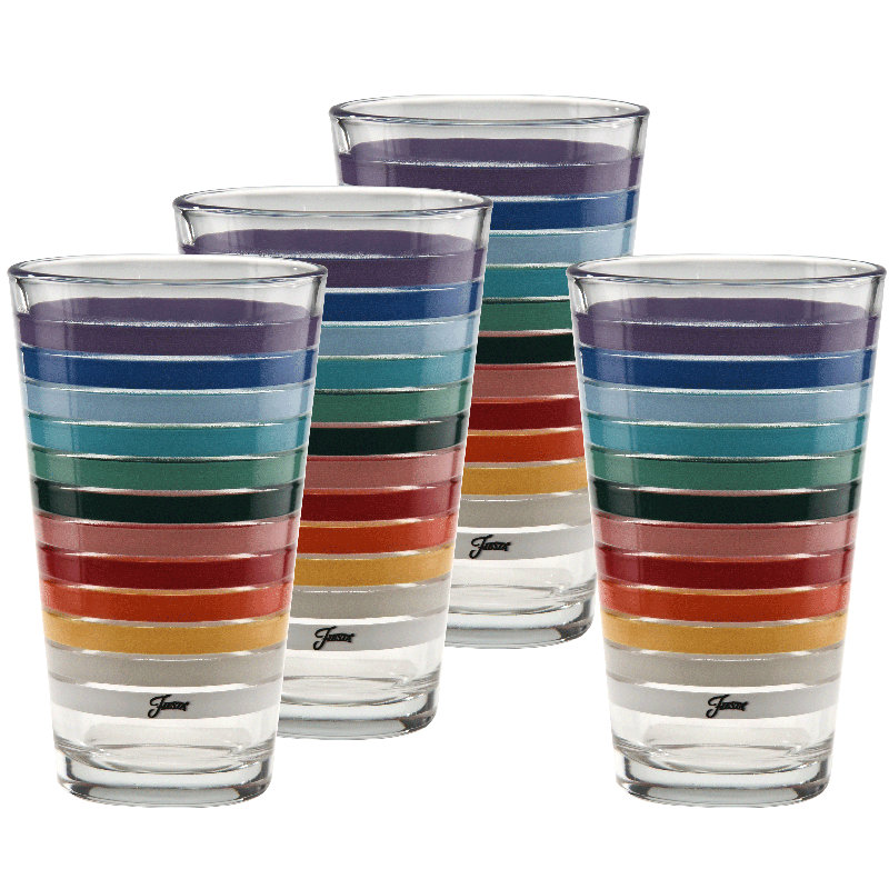 Ensemble de 4 verres à vin effilés rayés 16 onces Fiesta 2026