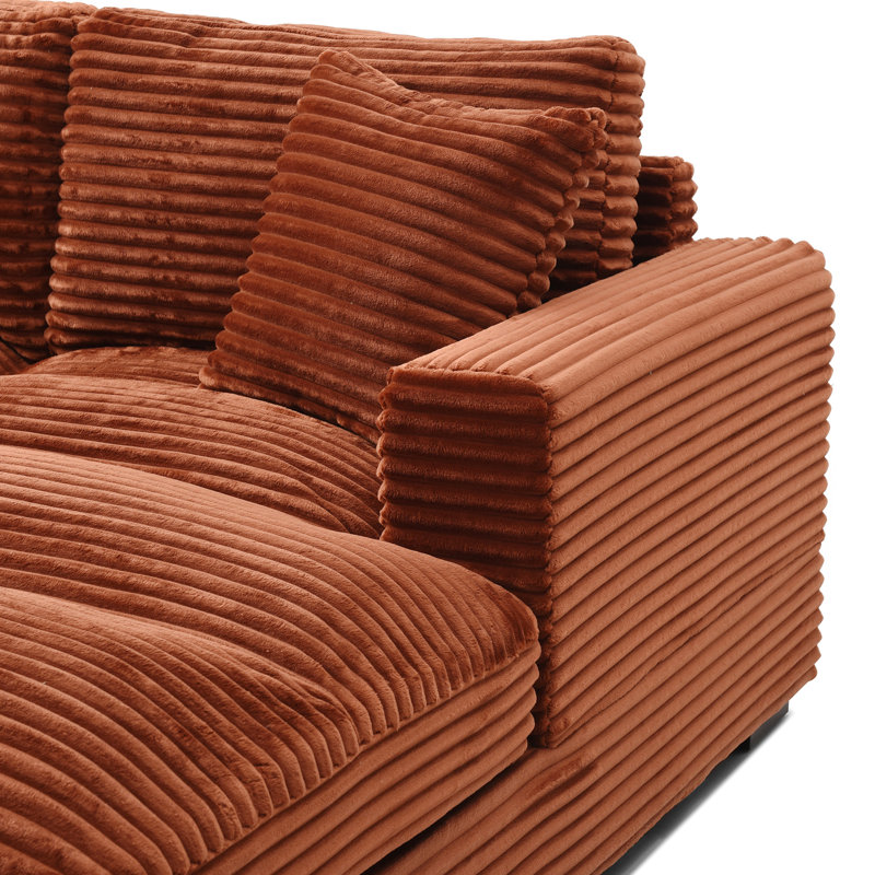 Scarlet , Super Comfy and Soft,  Thick Corduroy Lounger, Ginger Corduroy