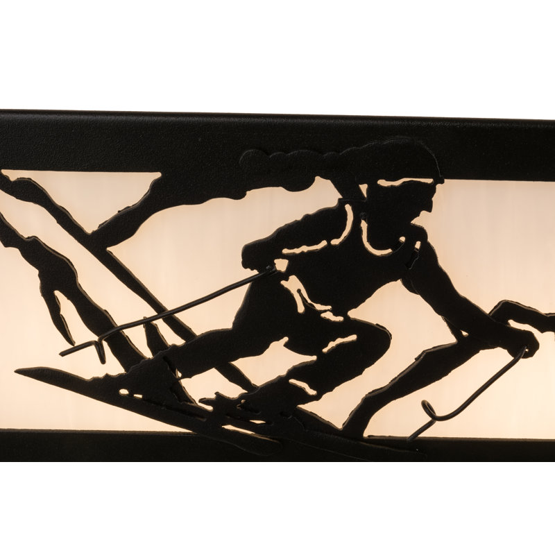 Rustic Lodge 4 - Light Bath Bar, Black