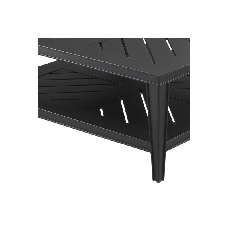 Bell Rive Outdoor Square Coffee Table, Black